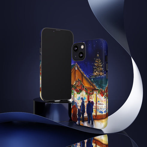 Shopping at the Christmas Market - Impact Resistant Phone Case